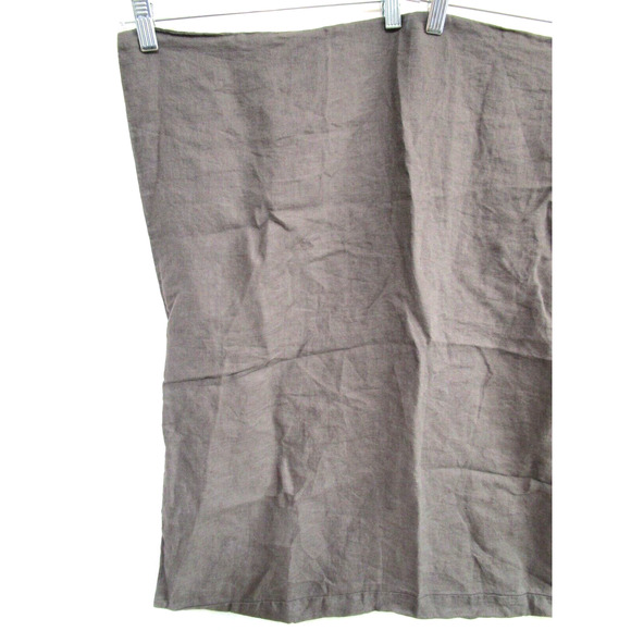 West Elm Gray 100% Linen Euro Pillow Sham - Picture 3 of 6